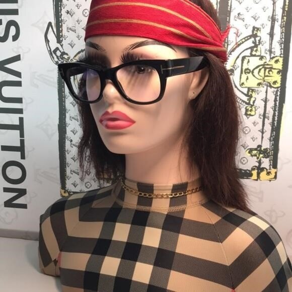 New Authentic Tom Ford TF5040-B 001 Shiny Black Square Eyeglasses
